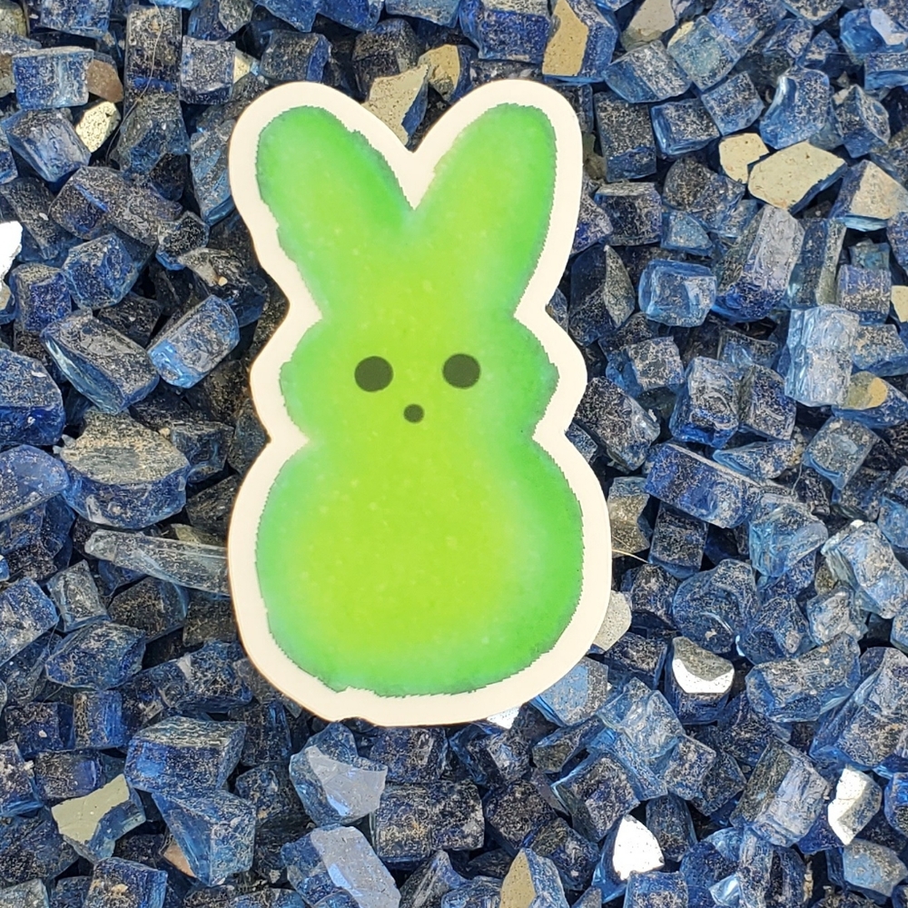 Clear Green Easter Marshmallow Treat Sticker